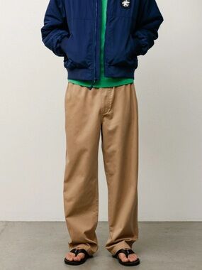 Stussy BEACH PANT COTTON TWILL pants khaki
